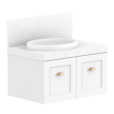 ADP London Wall Hung 750mm Single Left Offset Bowl Vanity Cabinet