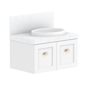 ADP London Wall Hung 750mm Single Right Offset Bowl Vanity Cabinet