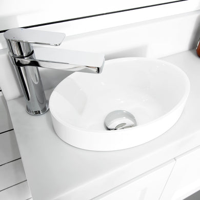 ADP London Mini Wall Hung 600mm Single Left Offset Bowl Vanity Cabinet