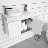 ADP London Mini Wall Hung 600mm Single Left Offset Bowl Vanity Cabinet