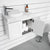 ADP London Mini Wall Hung 600mm Single Left Offset Bowl Vanity Cabinet