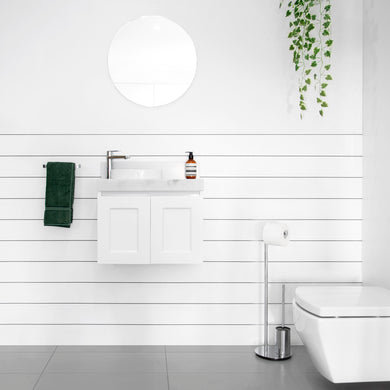 ADP London Mini Wall Hung 600mm Single Left Offset Bowl Vanity Cabinet