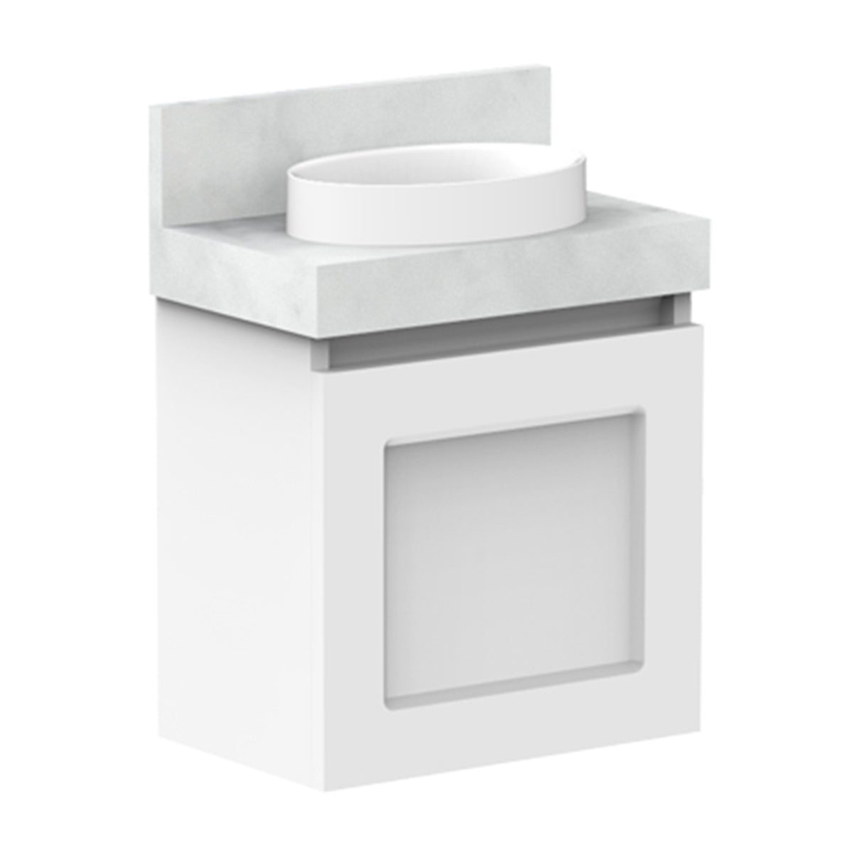 ADP London Mini Wall Hung 400mm Single Center Bowl Vanity Cabinet