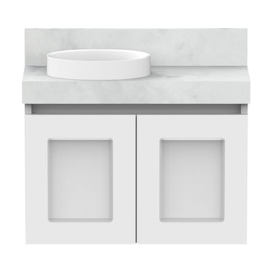 ADP London Mini Wall Hung 600mm Single Left Offset Bowl Vanity Cabinet