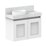 ADP London Mini Wall Hung 600mm Single Left Offset Bowl Vanity Cabinet