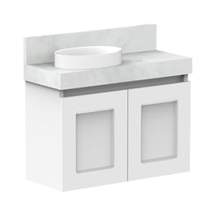 ADP London Mini Wall Hung 600mm Single Left Offset Bowl Vanity Cabinet