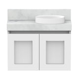ADP London Mini Wall Hung 600mm Single Right Offset Bowl Vanity Cabinet