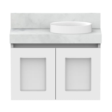 ADP London Mini Wall Hung 600mm Single Right Offset Bowl Vanity Cabinet