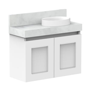 ADP London Mini Wall Hung 600mm Single Right Offset Bowl Vanity Cabinet