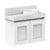 ADP London Mini Wall Hung 600mm Single Right Offset Bowl Vanity Cabinet