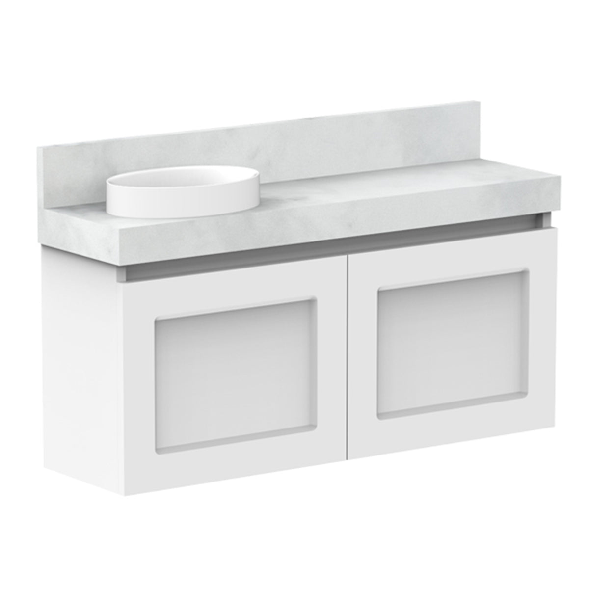 ADP London Mini Wall Hung 900mm Single Left Offset Bowl Vanity Cabinet