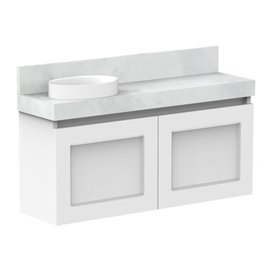 ADP London Mini Wall Hung 900mm Single Left Offset Bowl Vanity Cabinet