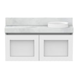 ADP London Mini Wall Hung 900mm Single Right Offset Bowl Vanity Cabinet