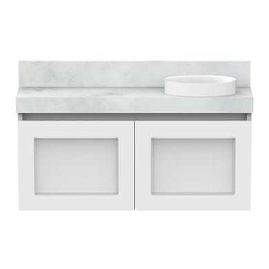ADP London Mini Wall Hung 900mm Single Right Offset Bowl Vanity Cabinet