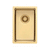 Retto II 290mm x 440mm x 230mm Small Stainless Steel Sink, Brushed Brass Gold