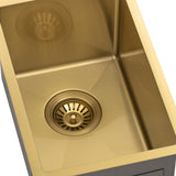 Retto II 290mm x 440mm x 230mm Small Stainless Steel Sink, Brushed Brass Gold