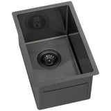 Retto II 290mm x 440mm x 230mm Small Stainless Steel Sink, Brushed Gunmetal Black