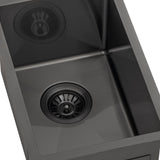Retto II 290mm x 440mm x 230mm Small Stainless Steel Sink, Brushed Gunmetal Black