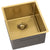 Retto II 390mm x 440mm x 230mm Stainless Steel Sink, Brushed Brass Gold