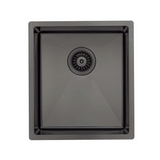 Retto II 390mm x 440mm x 230mm Stainless Steel Sink, Brushed Gunmetal Black