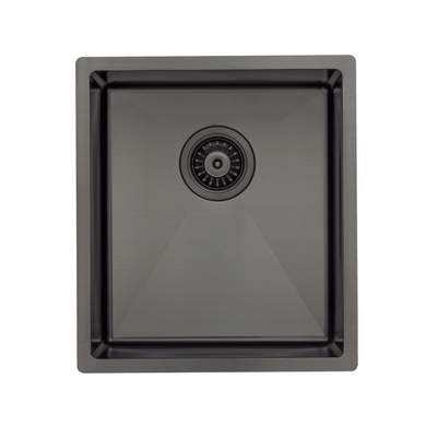 Retto II 390mm x 440mm x 230mm Stainless Steel Sink, Brushed Gunmetal Black