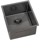 Retto II 390mm x 440mm x 230mm Stainless Steel Sink, Brushed Gunmetal Black