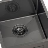 Retto II 390mm x 440mm x 230mm Stainless Steel Sink, Brushed Gunmetal Black