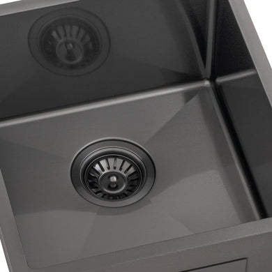 Retto II 390mm x 440mm x 230mm Stainless Steel Sink, Brushed Gunmetal Black