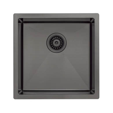 Retto II 450mm x 450mm x 230mm Stainless Steel Sink, Brushed Gunmetal Black