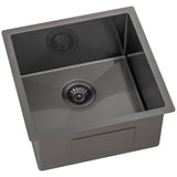 Retto II 450mm x 450mm x 230mm Stainless Steel Sink, Brushed Gunmetal Black