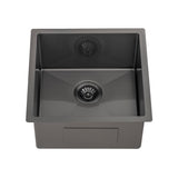 Retto II 450mm x 450mm x 230mm Stainless Steel Sink, Brushed Gunmetal Black