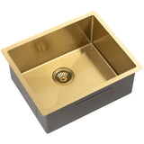 Retto II 550mm x 450mm x 230mm Stainless Steel Sink, Brushed Brass Gold