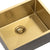 Retto II 550mm x 450mm x 230mm Stainless Steel Sink, Brushed Brass Gold