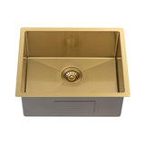Retto II 550mm x 450mm x 230mm Stainless Steel Sink, Brushed Brass Gold