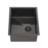 Retto II 550mm x 450mm x 230mm Stainless Steel Sink, Brushed Gunmetal Black