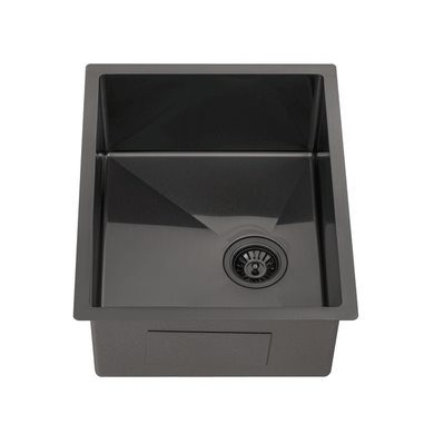 Retto II 550mm x 450mm x 230mm Stainless Steel Sink, Brushed Gunmetal Black