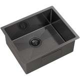 Retto II 550mm x 450mm x 230mm Stainless Steel Sink, Brushed Gunmetal Black