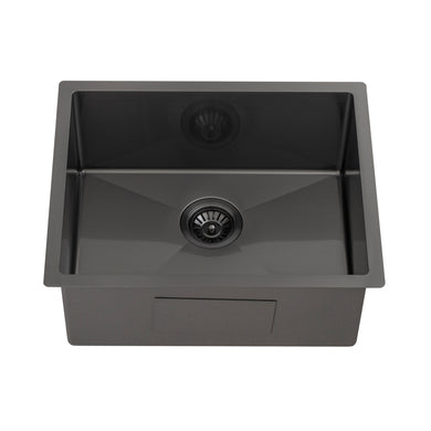 Retto II 550mm x 450mm x 230mm Stainless Steel Sink, Brushed Gunmetal Black