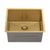 Retto II 550mm x 450mm x 300mm Extra Height Stainless Steel Sink, Brushed Brass Gold