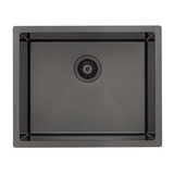 Retto II 550mm x 450mm x 300mm Extra Height Stainless Steel Sink, Brushed Gunmetal Black