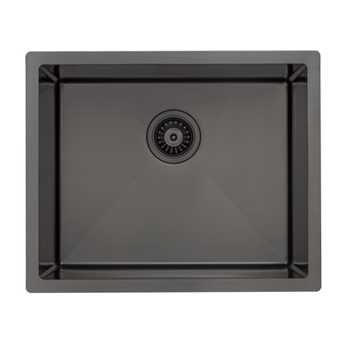 Retto II 550mm x 450mm x 300mm Extra Height Stainless Steel Sink, Brushed Gunmetal Black