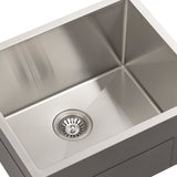 Retto II 550mm x 450mm x 300mm Extra Height Stainless Steel Sink, Brushed SS Nickel