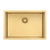 Retto II 650mm x 450mm x 230mm Stainless Steel Sink, Brushed Brass Gold