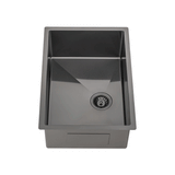 Retto II 650mm x 450mm x 230mm Stainless Steel Sink, Brushed Gunmetal Black