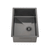 Retto II 650mm x 450mm x 230mm Stainless Steel Sink, Brushed Gunmetal Black