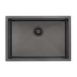 Retto II 650mm x 450mm x 230mm Stainless Steel Sink, Brushed Gunmetal Black