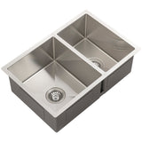 Retto II 675mm x 450mm x 230mm Stainless Steel Double Sink, Brushed SS Nickel