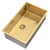 Retto II 750mm x 450mm x 230mm Stainless Steel Sink, Brushed Brass Gold