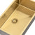 Retto II 750mm x 450mm x 230mm Stainless Steel Sink, Brushed Brass Gold