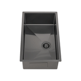 Retto II 750mm x 450mm x 230mm Stainless Steel Sink, Brushed Gunmetal Black